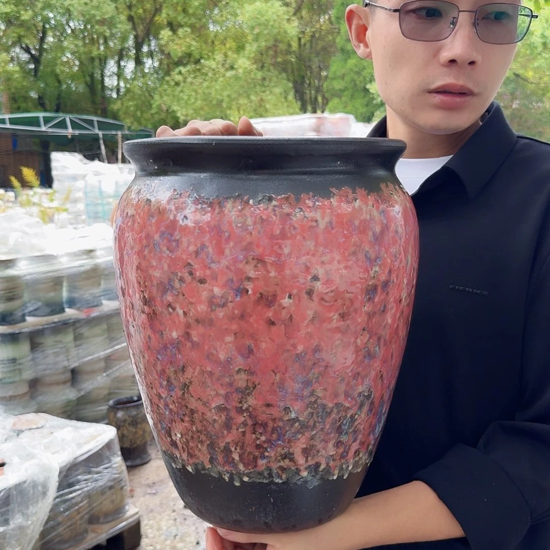 紫砂花盆口25高33（一个姹寂七彩祥云韩