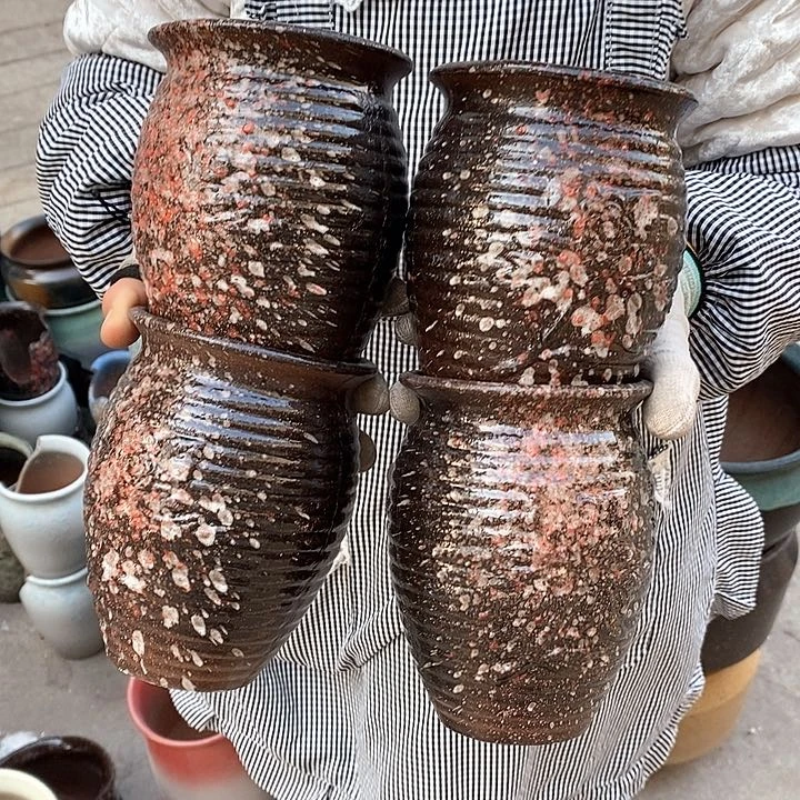 紫砂花盆瑕疵口11高15