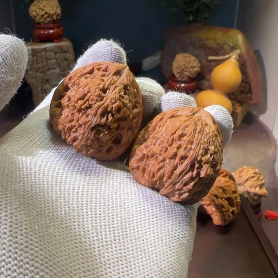 文玩核桃把件三角南疆