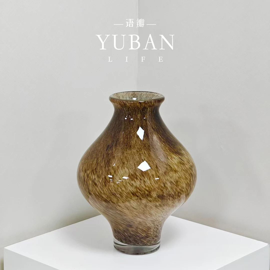 蘑菇森林 艺术感琉璃花瓶 宋代美学复古感高级小众设计花器