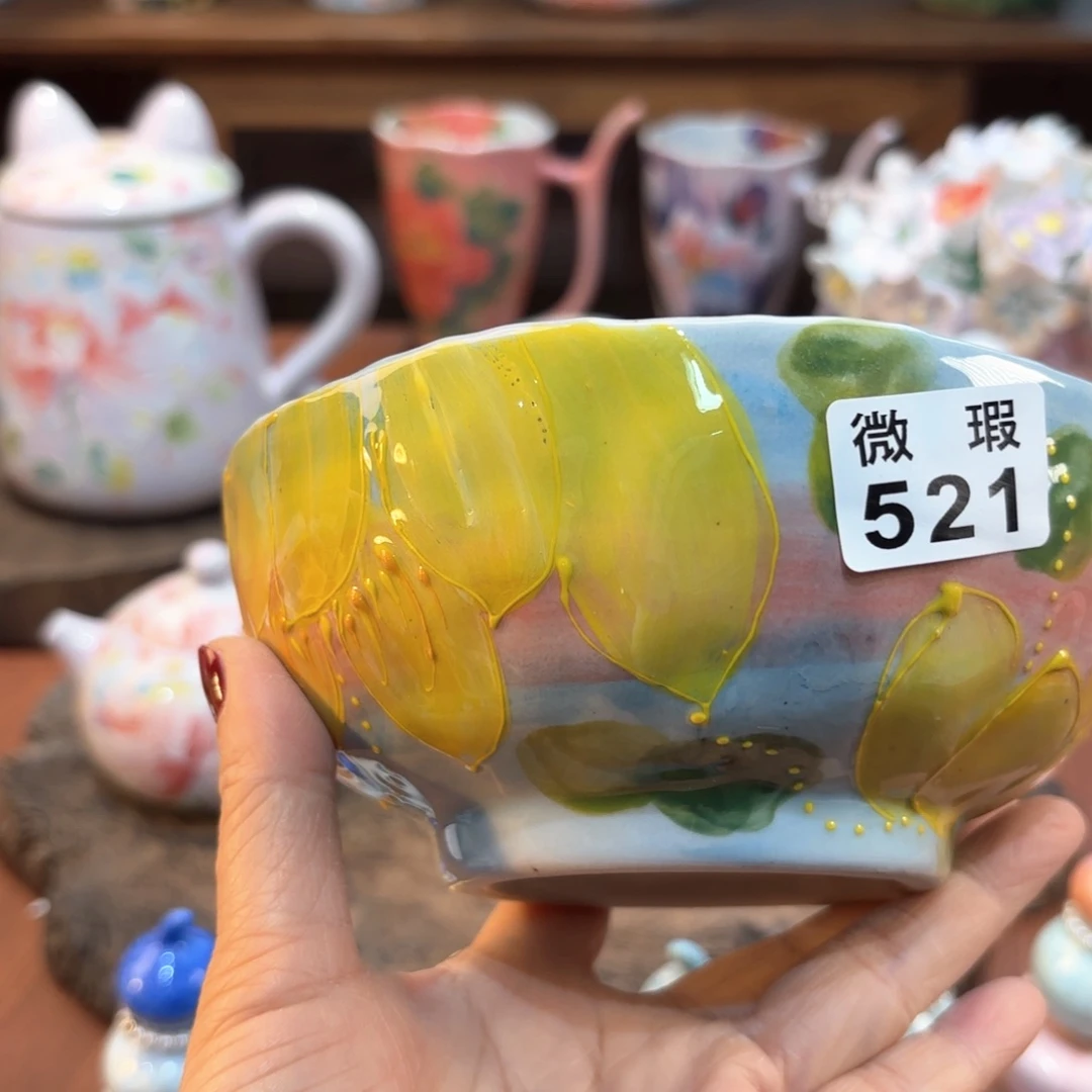 瓷片景德镇手绘高温釉下彩陶瓷茶具