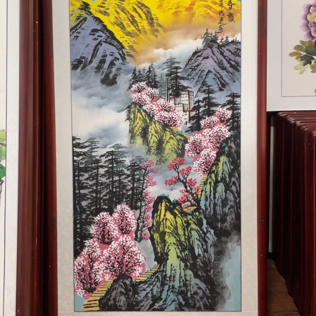 国画带框尺寸63*123厘米