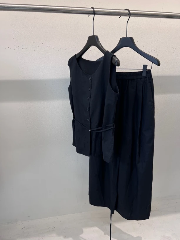 【仅支持48小时退换】韩系棉麻套装裤