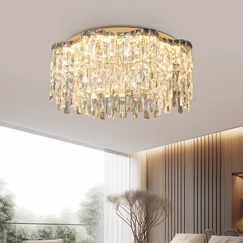 轻奢水晶吸顶灯2025客厅主吊灯新款卧室餐厅全屋护眼大气中山灯具