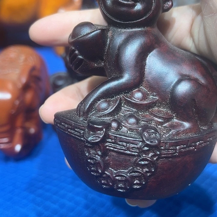 木黑檀猴子一个1清