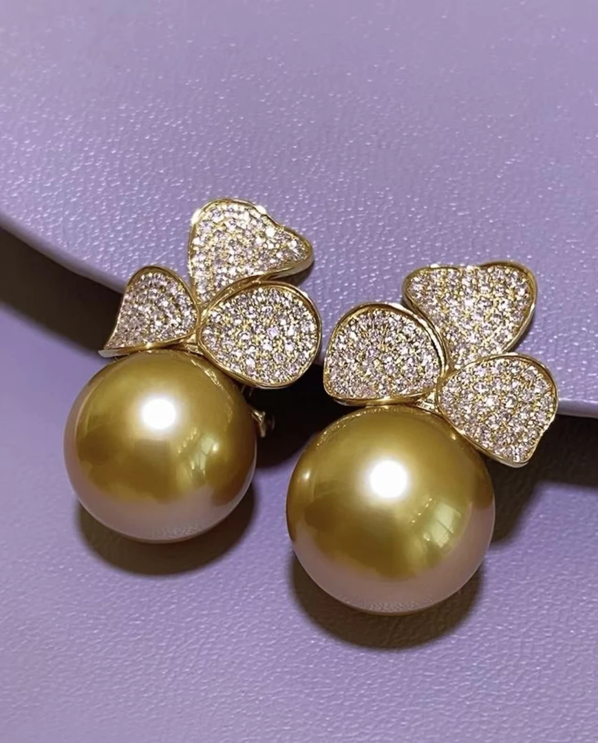 【韩雅珠宝】气质款三叶花大点位耳钉s9121