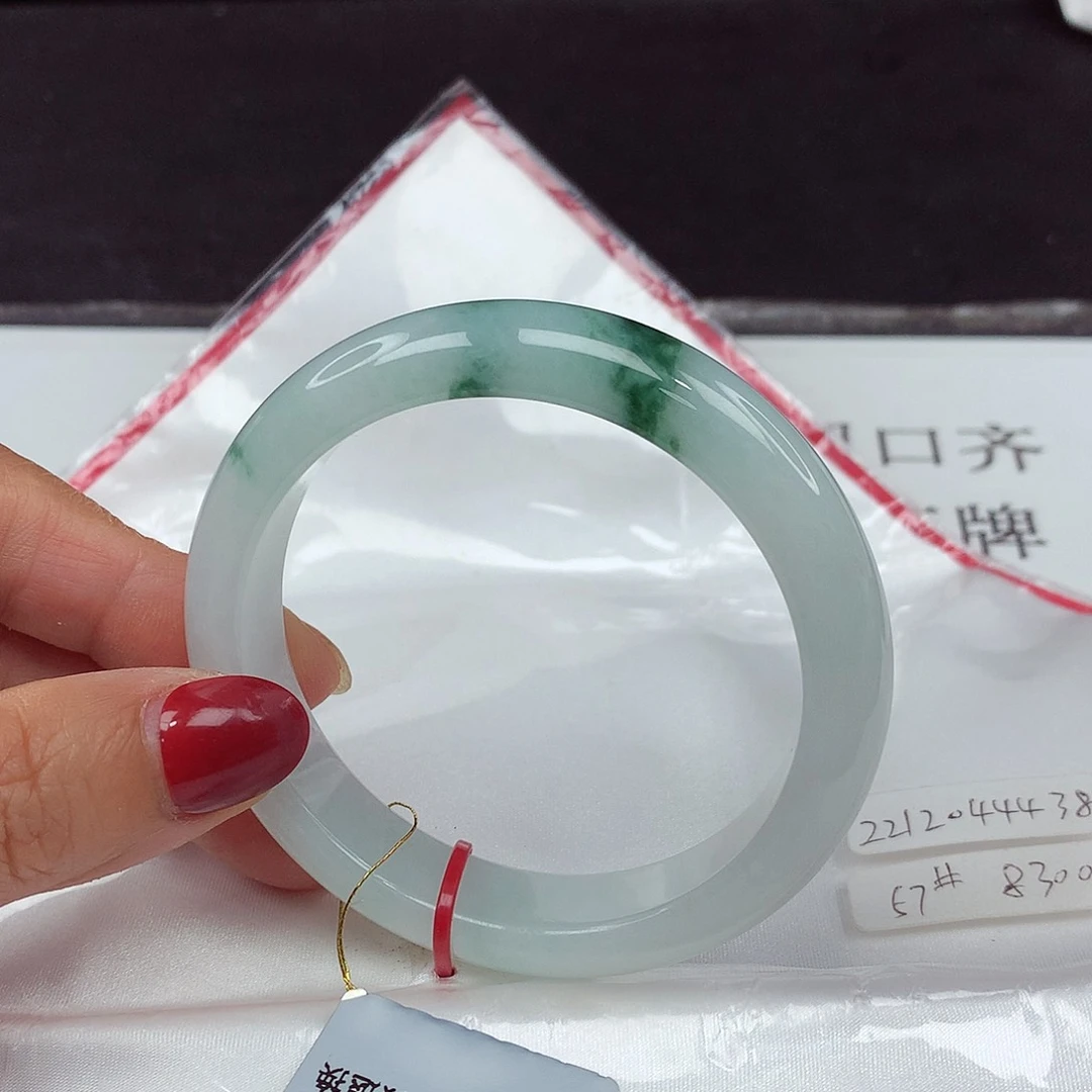 翡翠手镯未镶嵌57圈4438