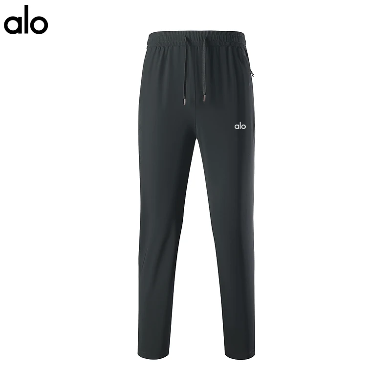 alo男士速干透气运动长裤夏户外跑步健身凉感冰丝弹力运动休闲裤