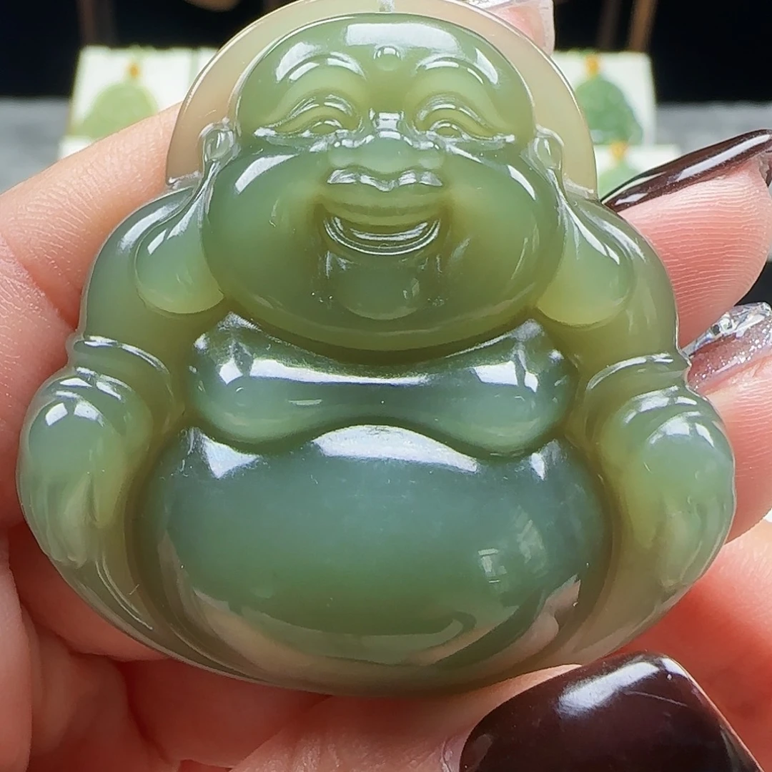 和田玉未镶嵌吊坠(赠链)