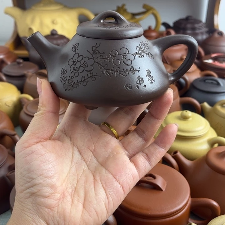 茶壶紫砂150cc紫泥半手微瑕