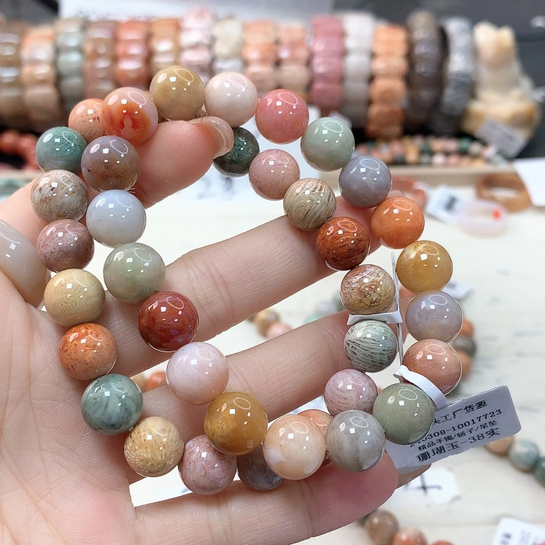 硅化珊瑚（珊瑚玉）手链未镶嵌月***?050