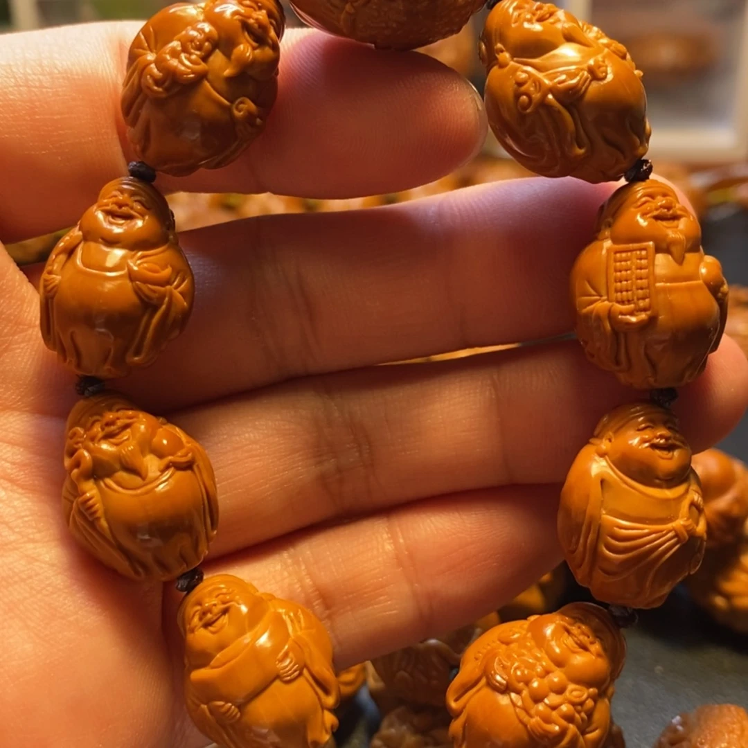 【闪购商品】橄榄核手串/手链大****业苏工名家海华本工高货铁财神