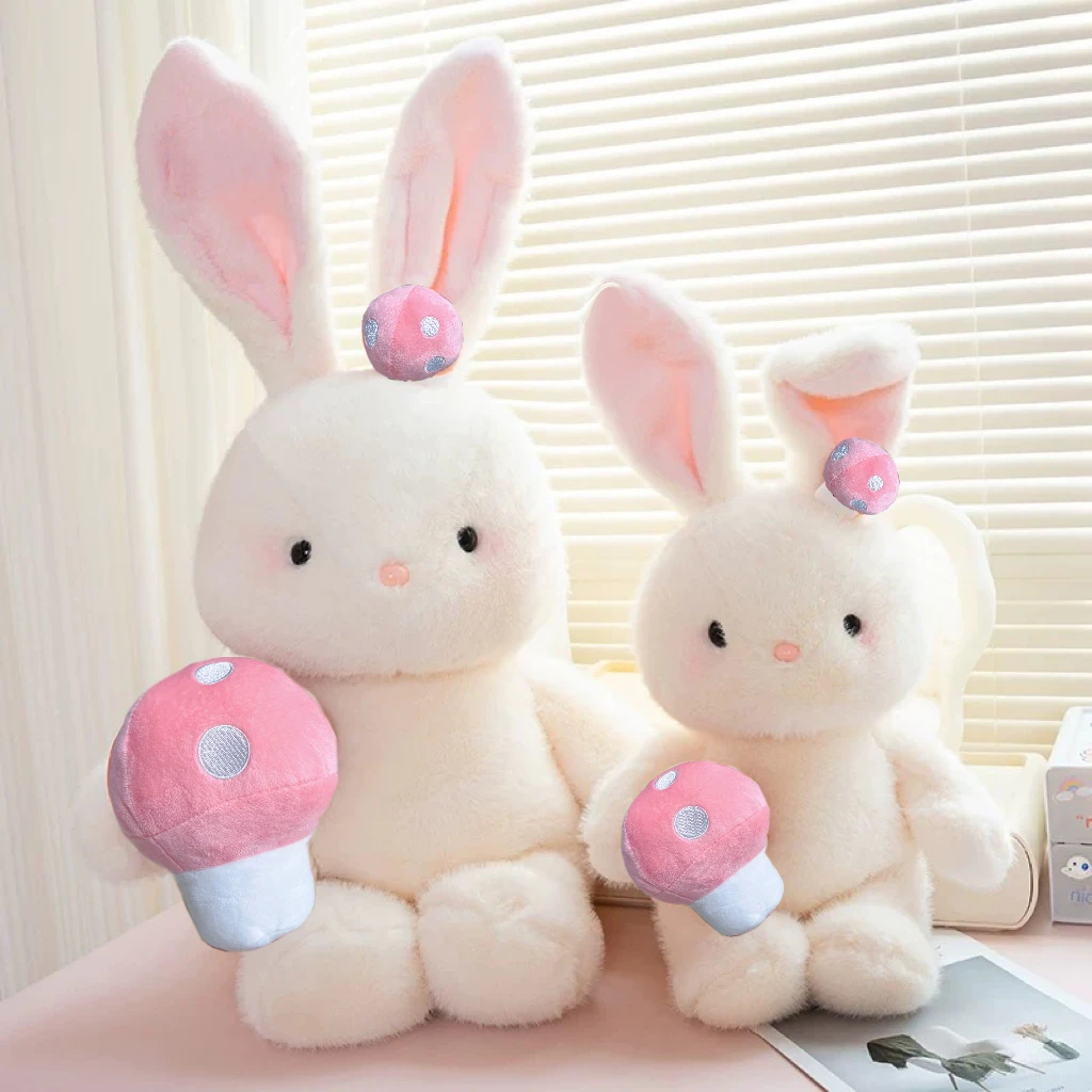 可爱蘑菇兔公仔毛绒玩具小兔子玩偶生日礼物