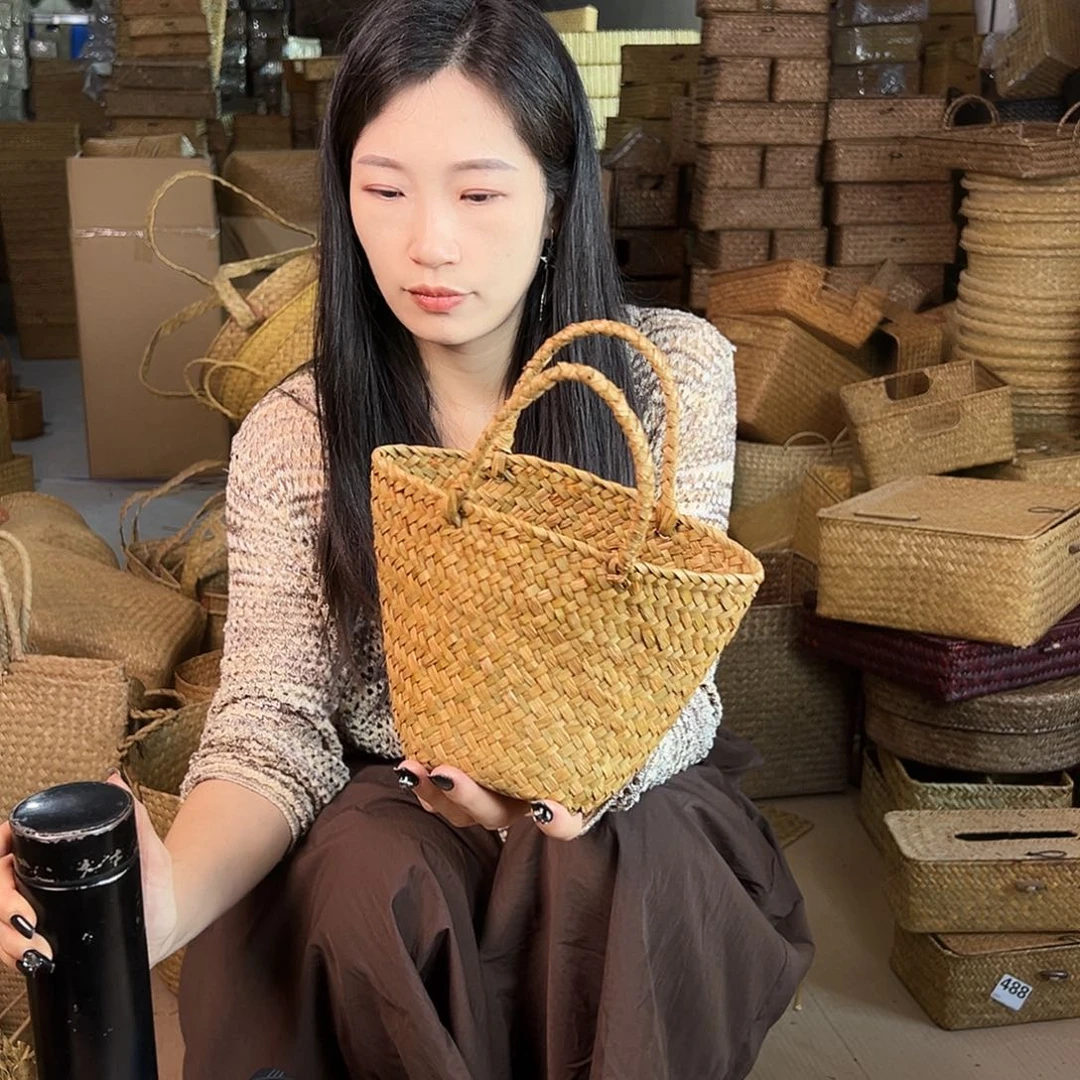 草编草编包/草编收纳盒微瑕疵