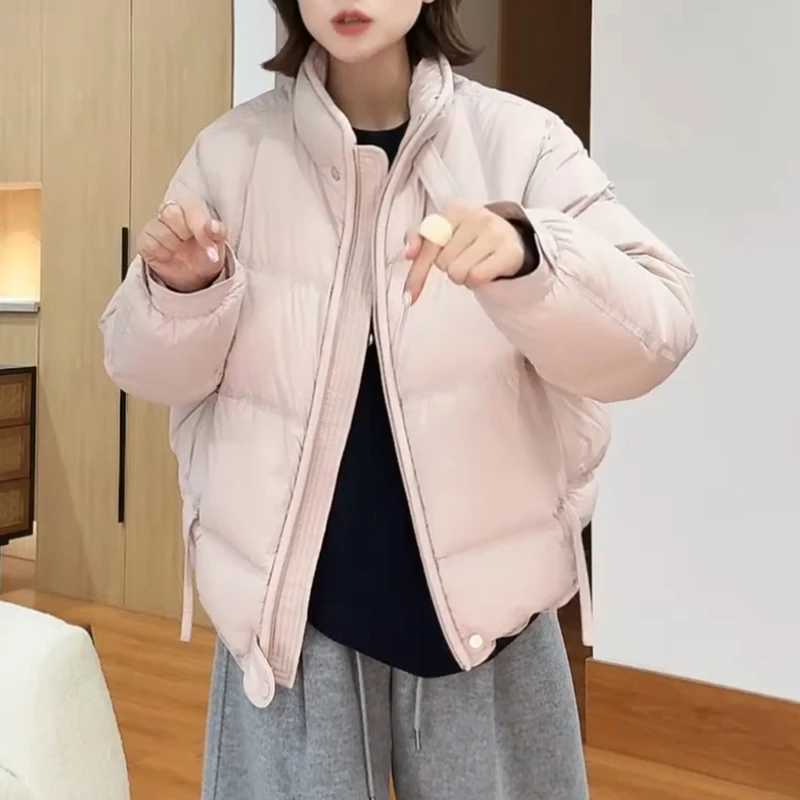 超好看立领棉服女2025冬季新款今年流行宽松显瘦通勤休闲减龄棉衣