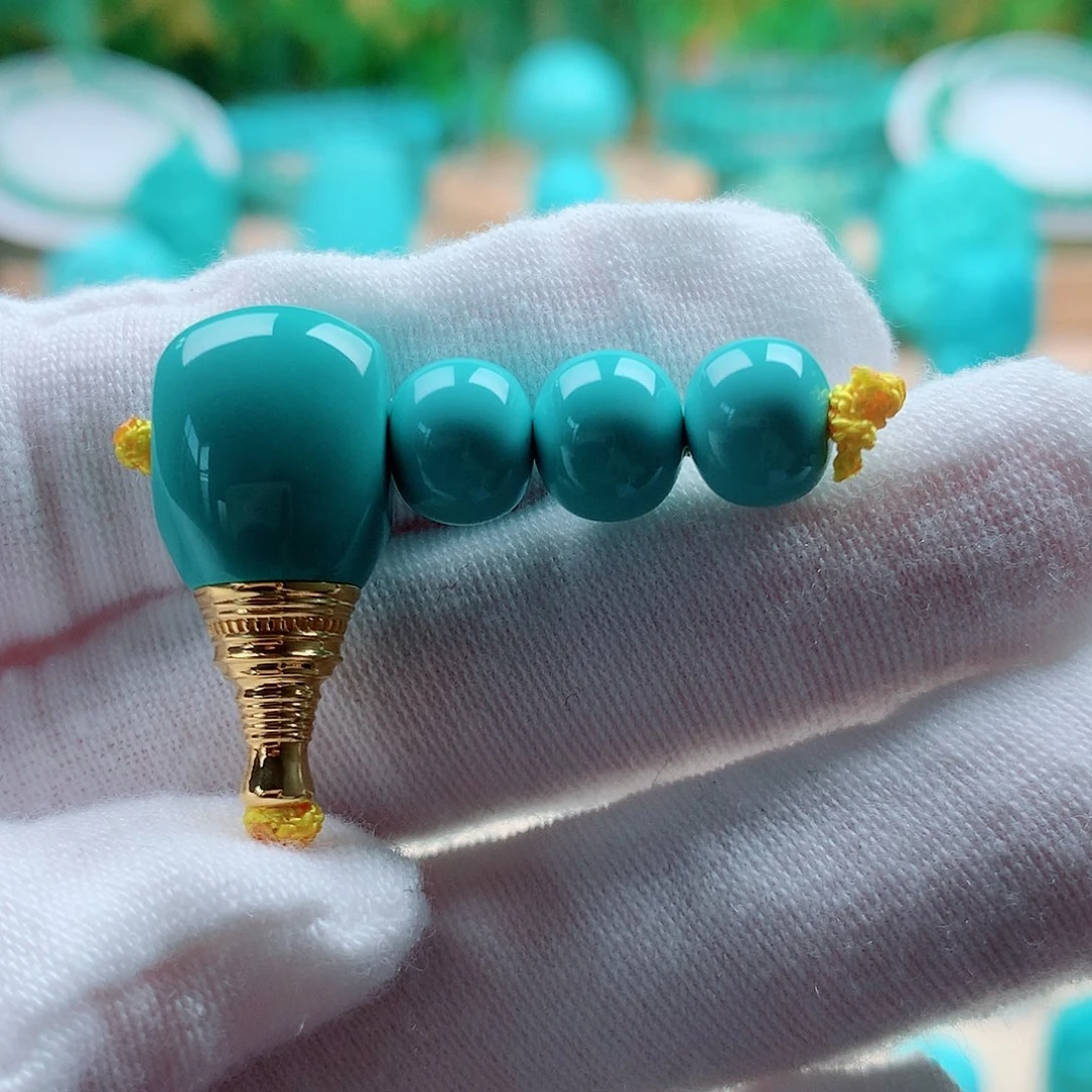 绿松石18K金镶嵌配饰