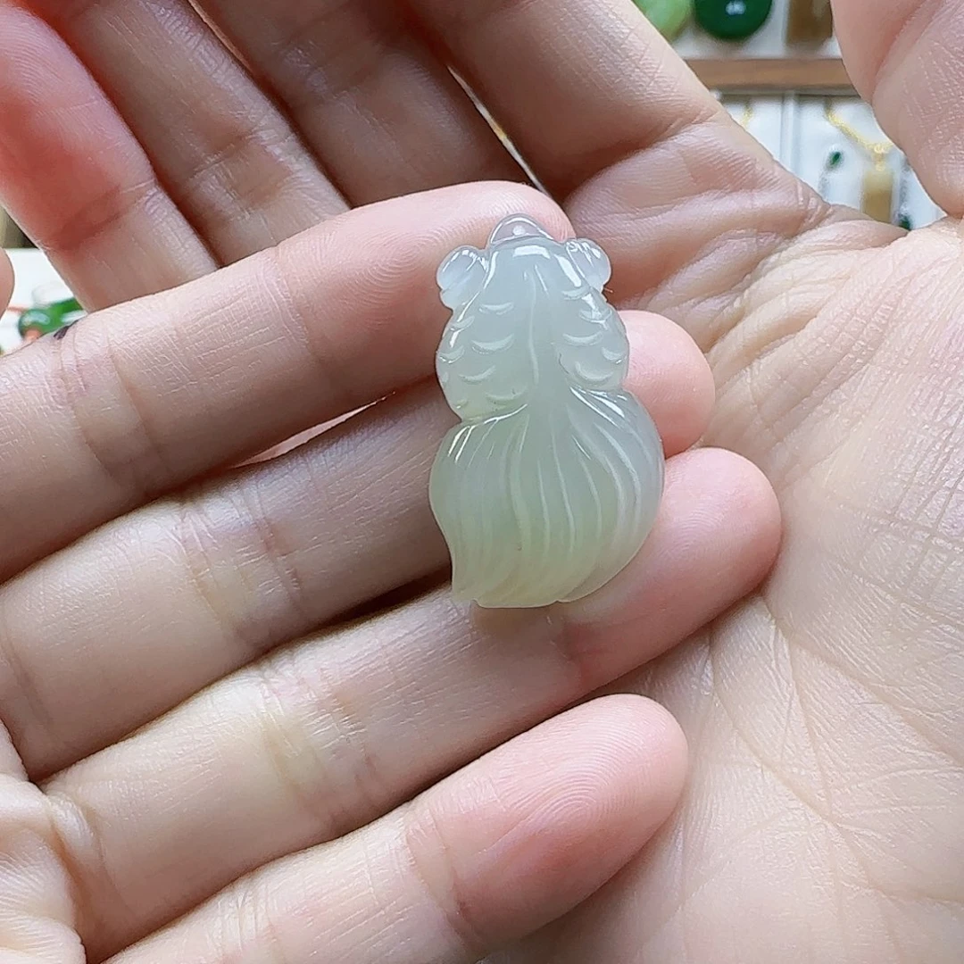 H***甜和田玉未镶嵌吊坠(不含链)