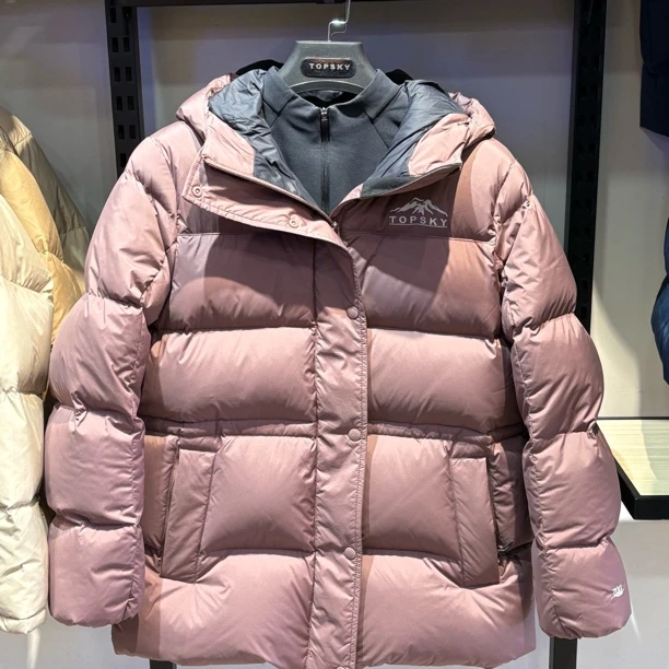 户外女士800蓬鹅绒保暖收腰修身防风外套