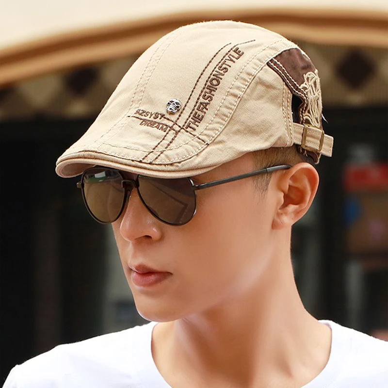 冬季男士时尚贝雷帽户外遮阳前进帽韩版潮防晒鸭舌帽加绒加厚帽子