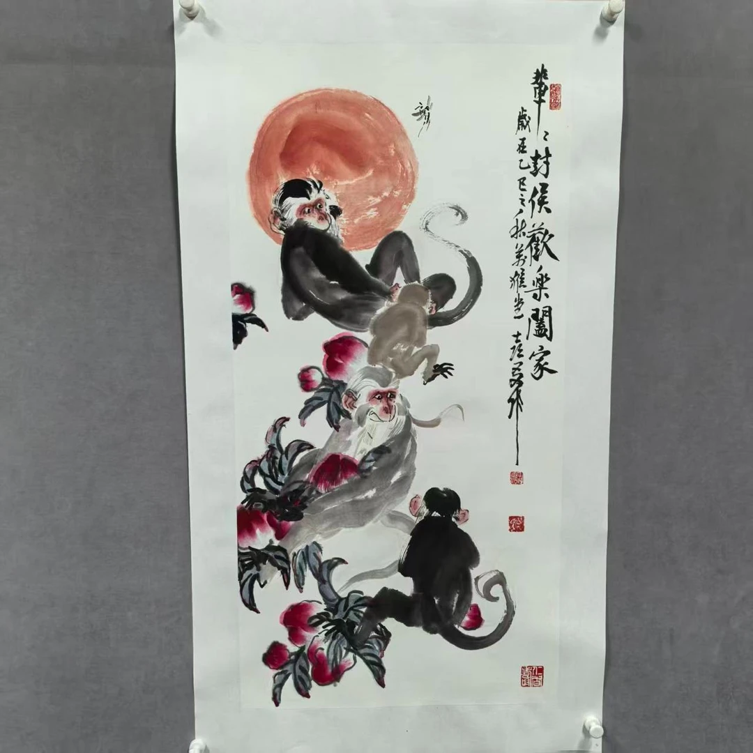 锦泉斋岳喜友亲笔手绘三尺国画作品yxy10