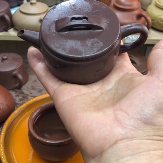 紫砂茶壶紫泥汗瓦100豪升