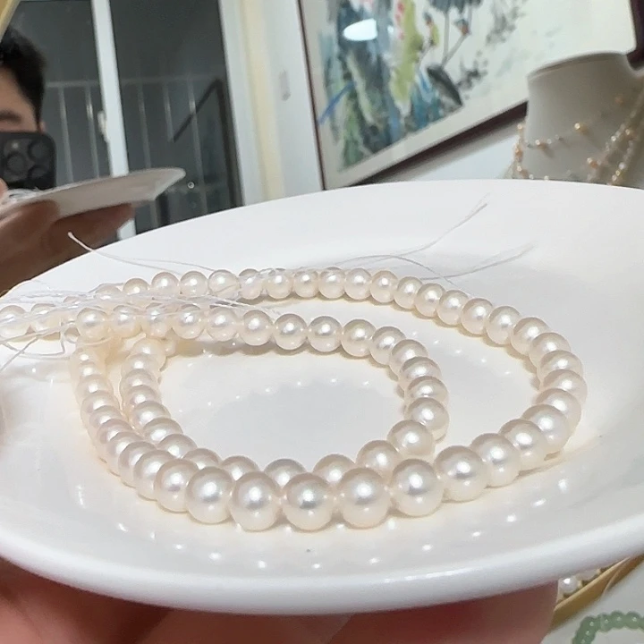 淡水珍珠手绳银S925镶嵌付*