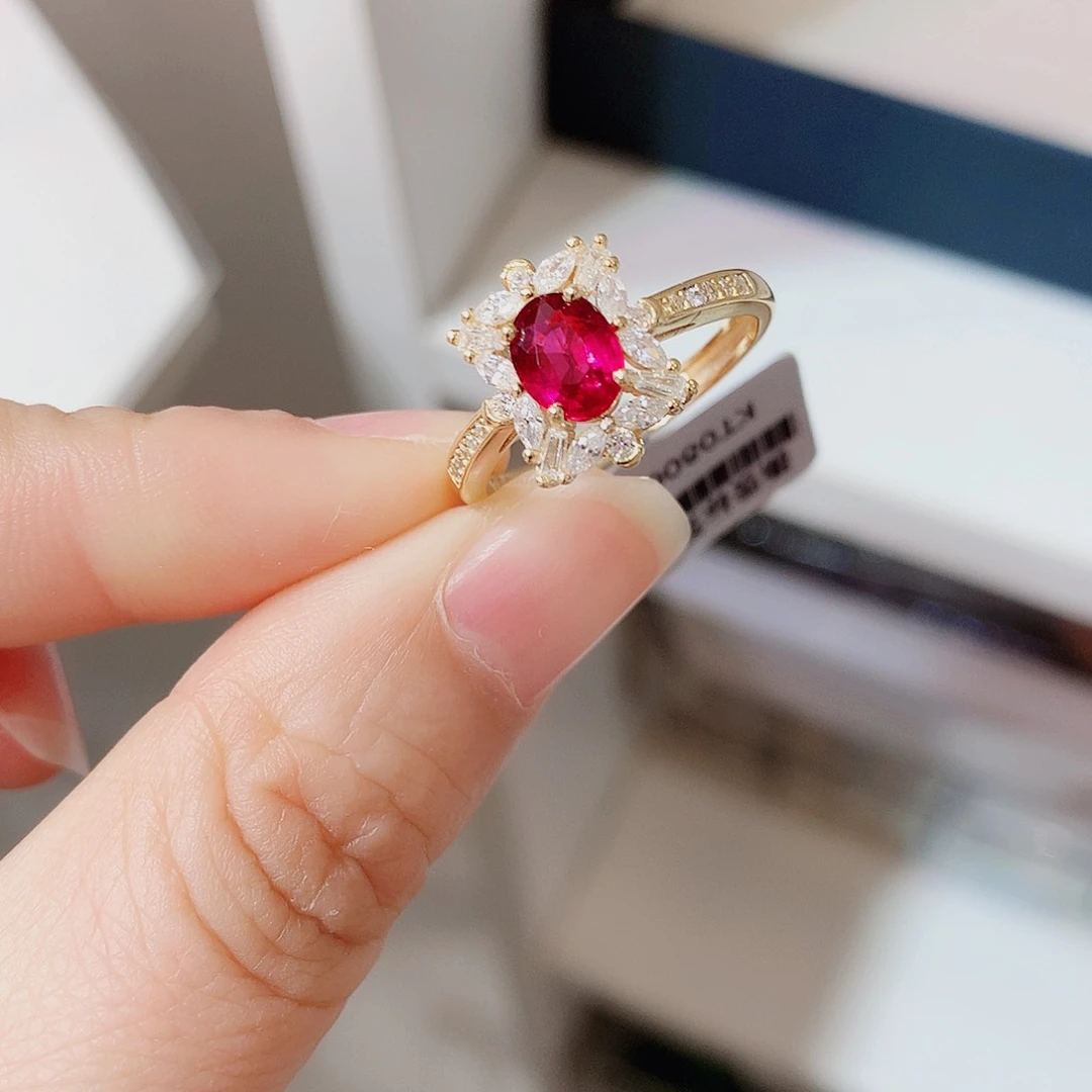 银S925镶嵌戒指碧玺