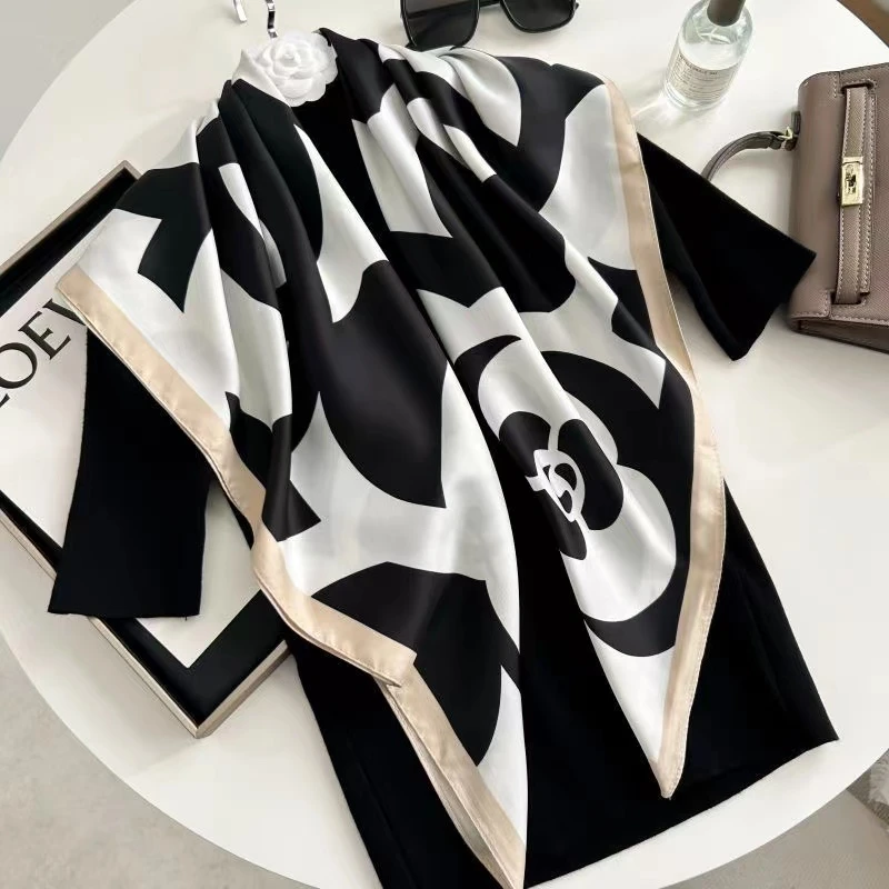 【专属福利】时尚高端定制丝巾山茶花