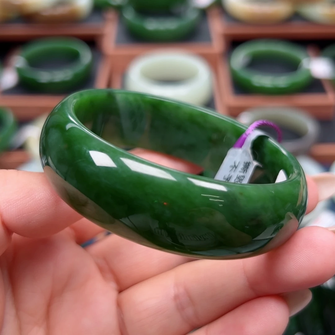 未镶嵌手镯和田玉（碧玉）5960圈口