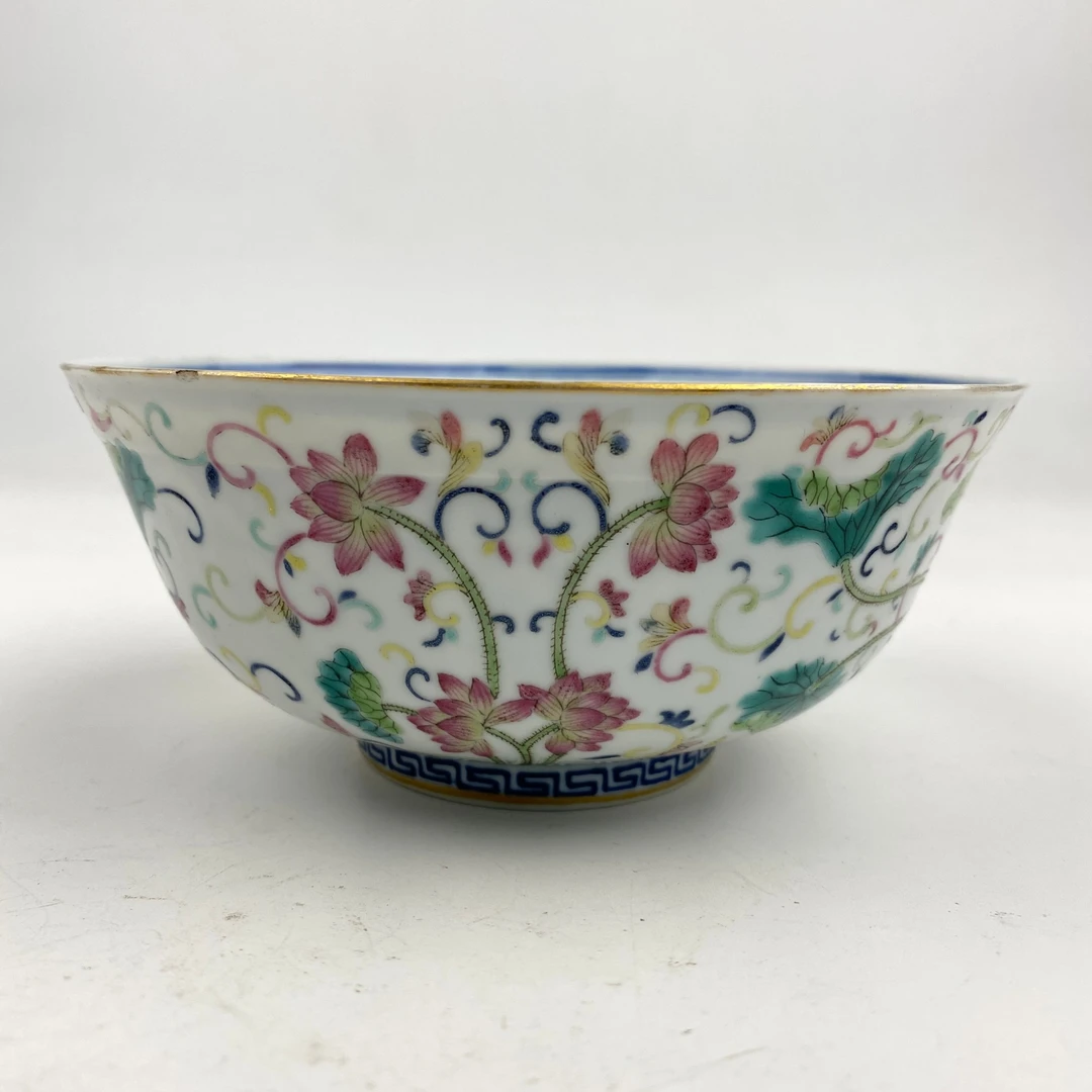 【预展链接】CY2-24清光绪·内青花外粉彩满池娇纹饰碗