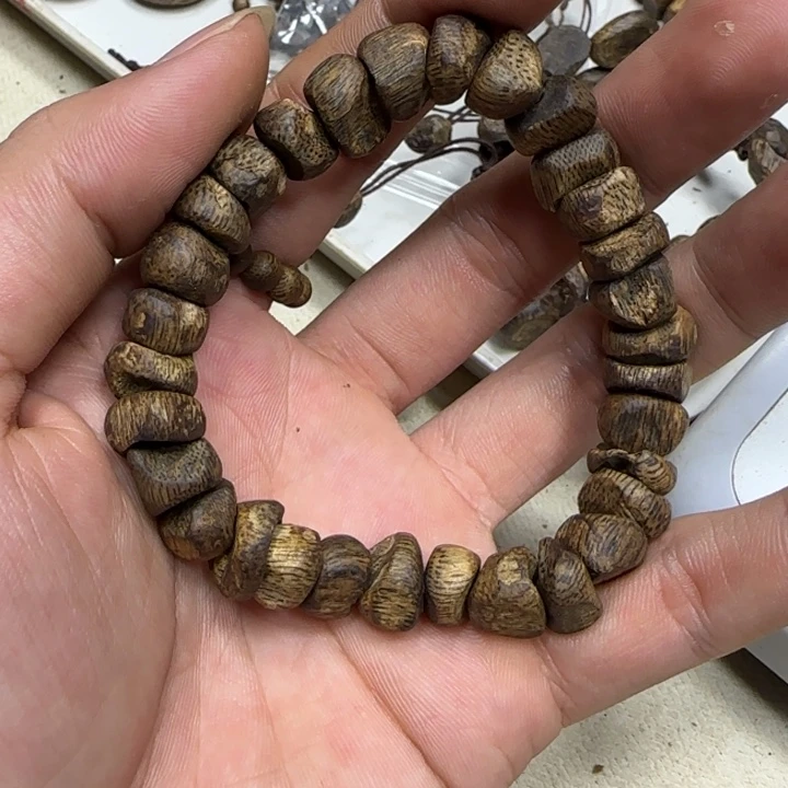 沉香手串奇楠沉香包壳单圈