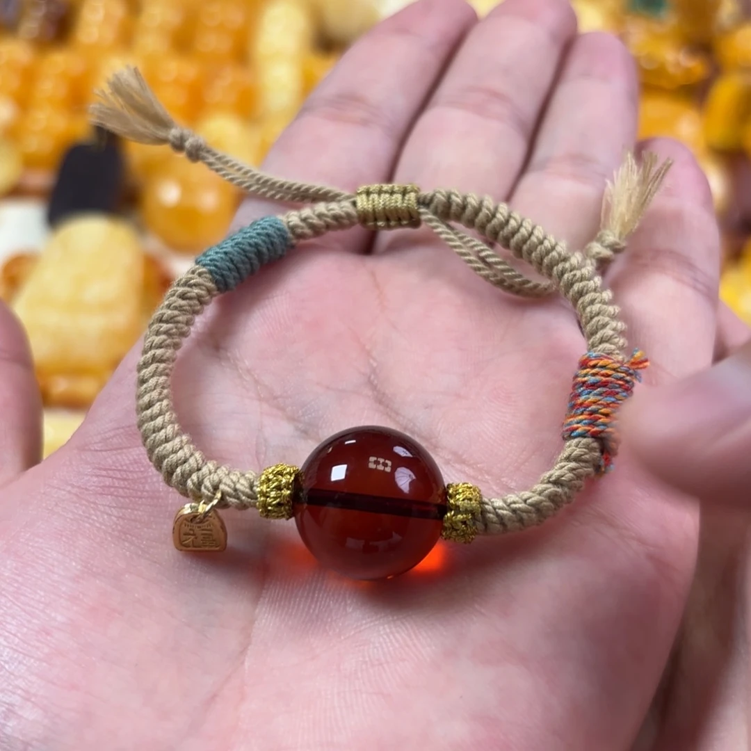 蜜蜡未镶嵌裸石手串