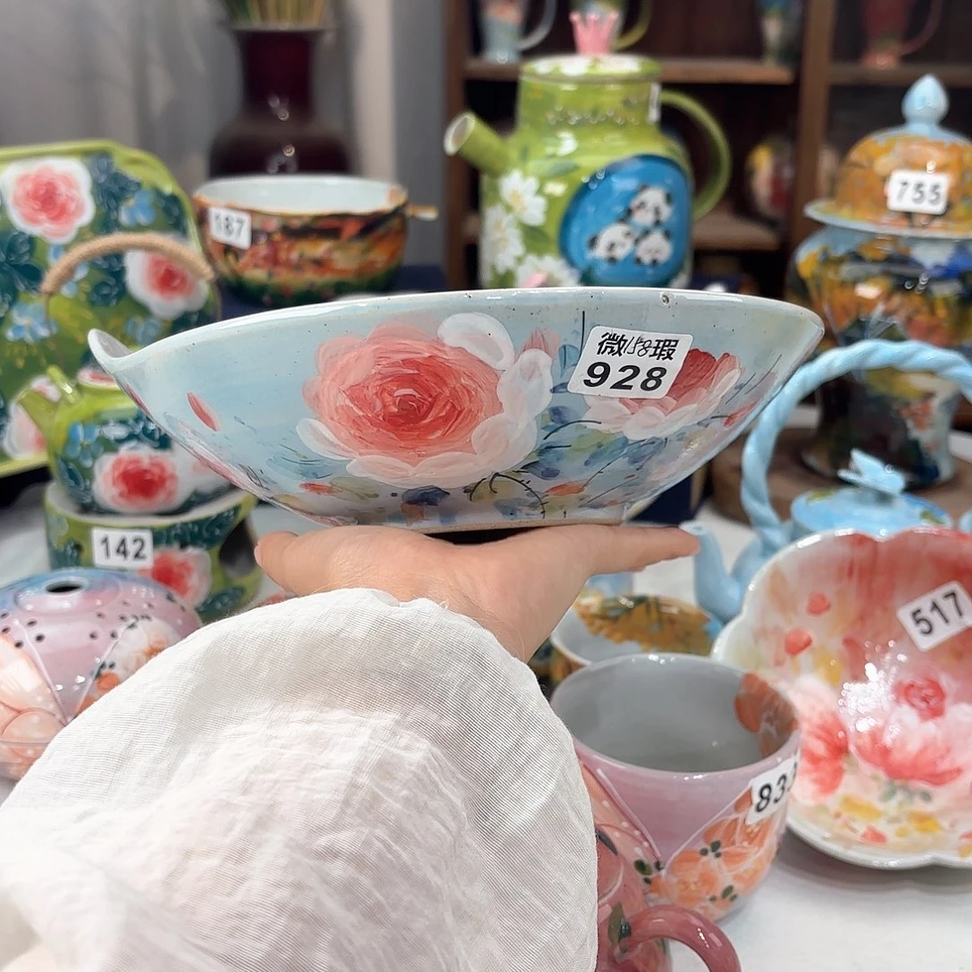 谁***？景德镇手绘高温釉下彩陶瓷茶具