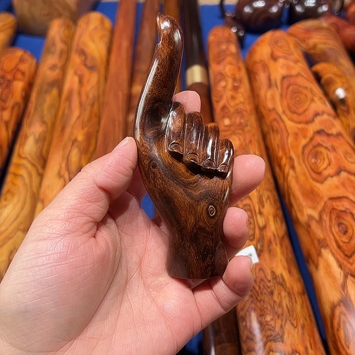 木海南黄花梨顶呱呱手把玩件长11.8x4.4厘米