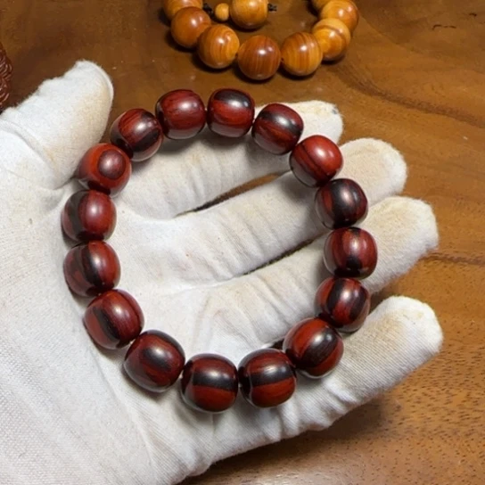 檀香紫檀（小叶紫檀）大**行全陈化老料把件串