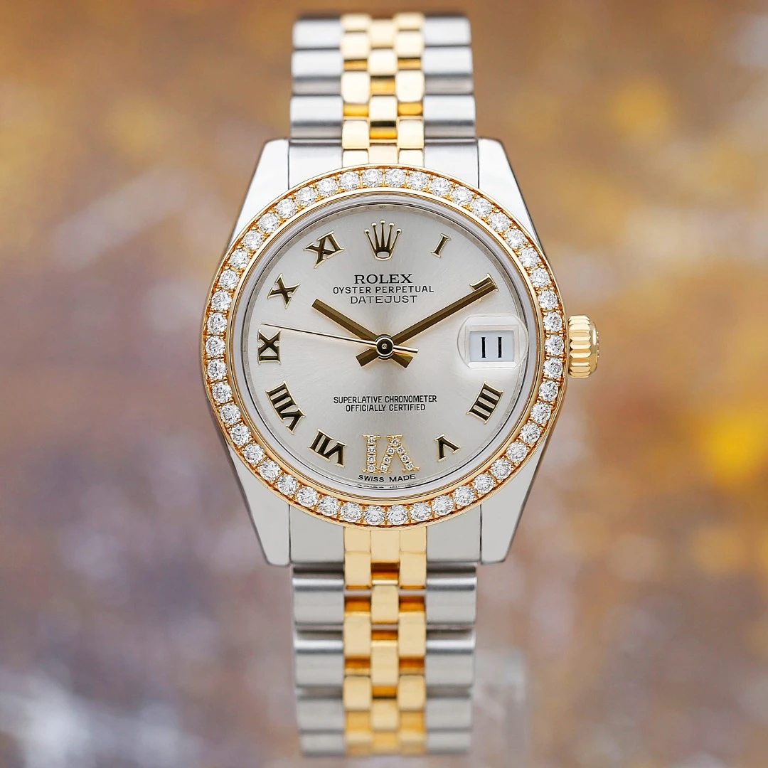 99新 Rolex/劳力士 捡漏劳力士日志178383间金31mm少见奢华银盘
