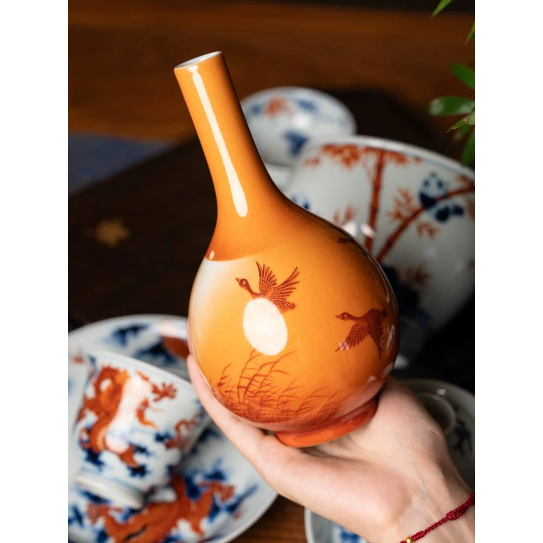 【栗子严选】团窑落霞小花瓶（ty198）景德镇陶瓷