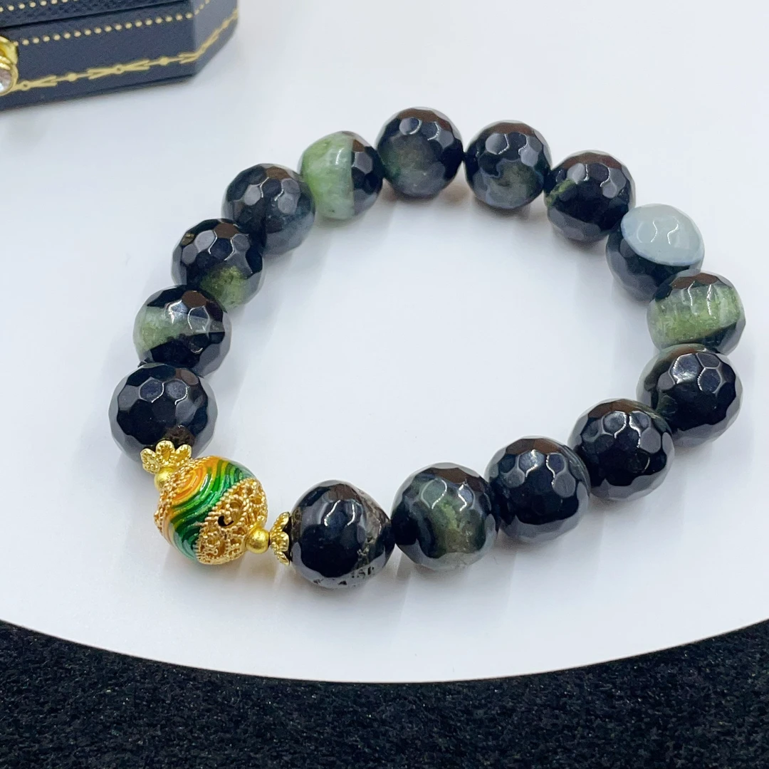 4329   黑色珠珠手串多样性发货