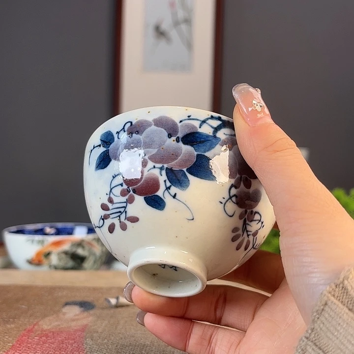 摆件景德镇陶瓷茶杯多人