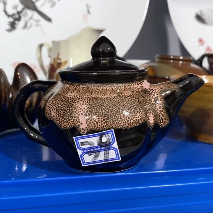 瓷片七厂窑变手把壶瑕疵