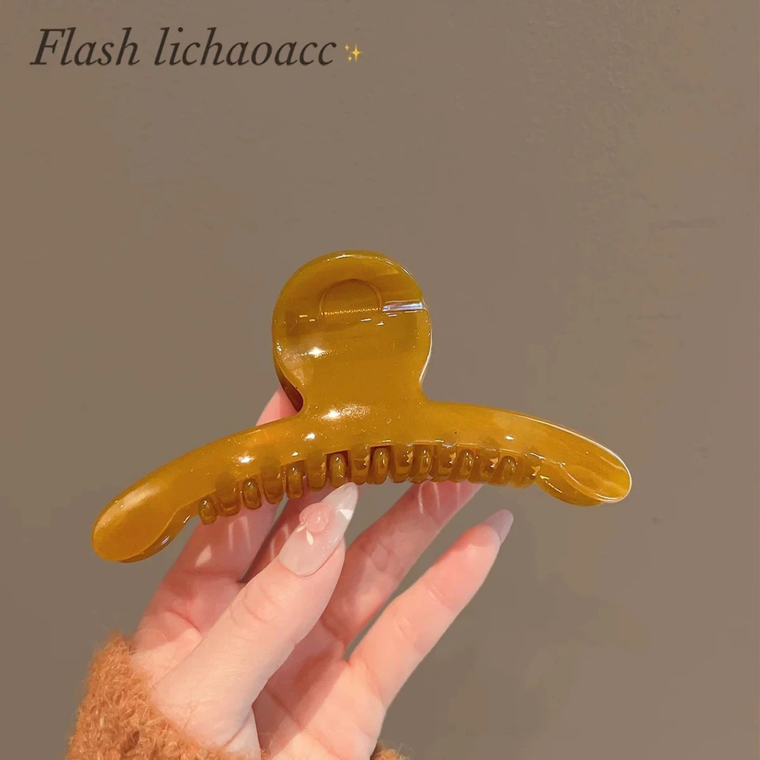 章鱼大号抓夹女2025新款弧形鲨鱼夹后脑勺盘发夹子头饰半扎发发夹