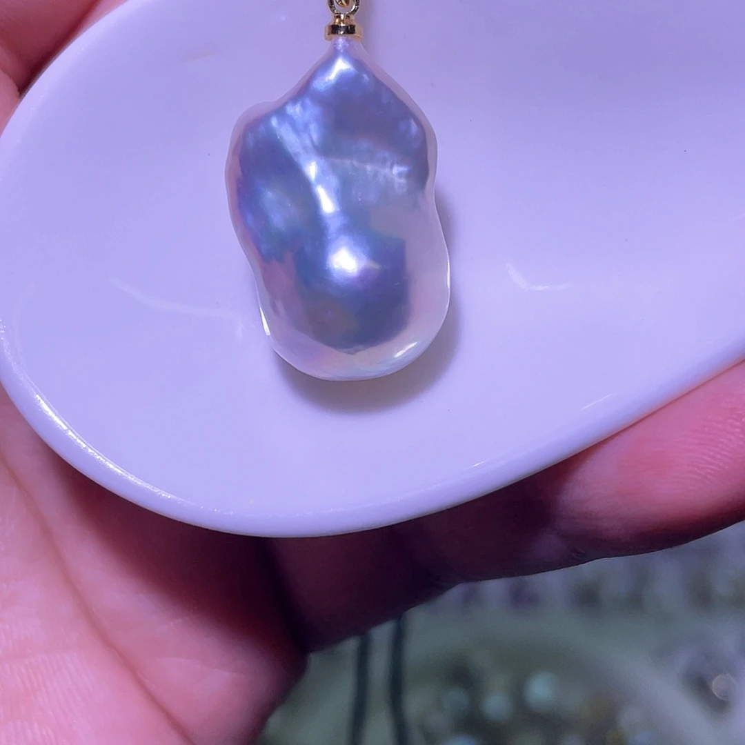 合金淡水珍珠天然淡水珍珠吊坠