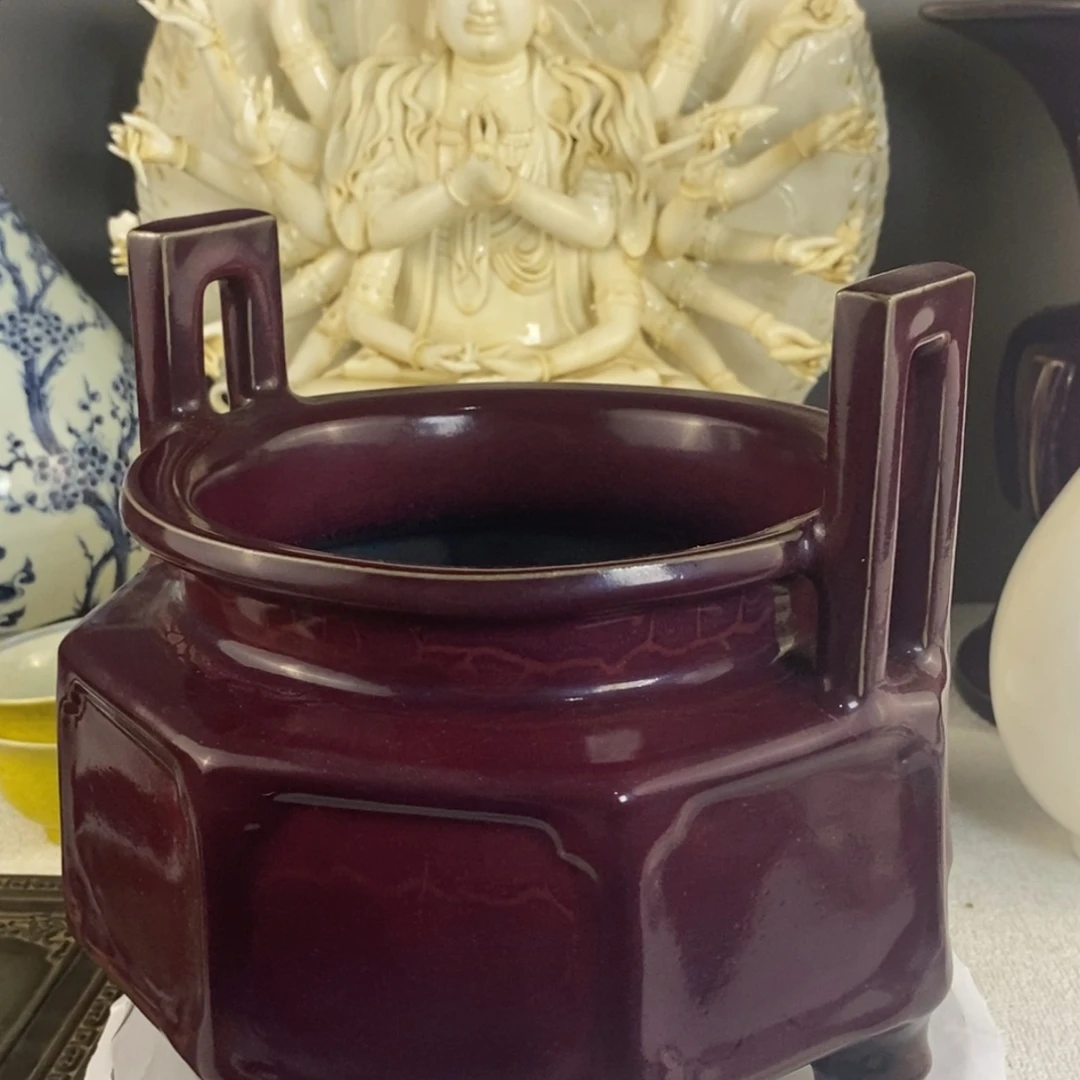 沈***香瓷器瓷器瓷器三足炉