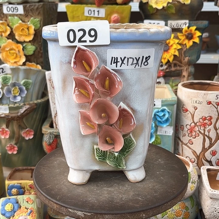 紫砂花盆粗陶材质多肉花盆