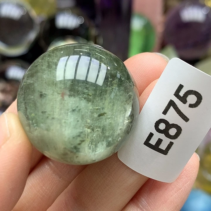 水晶天然水晶绿幽灵摆件未镶嵌