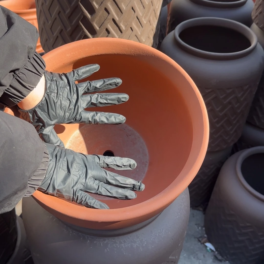 紫砂花盆口31高18宜兴紫砂微瑕