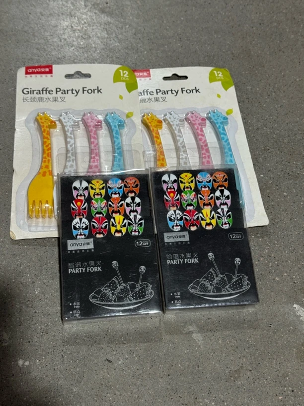 水果叉可爱卡通10盒120支