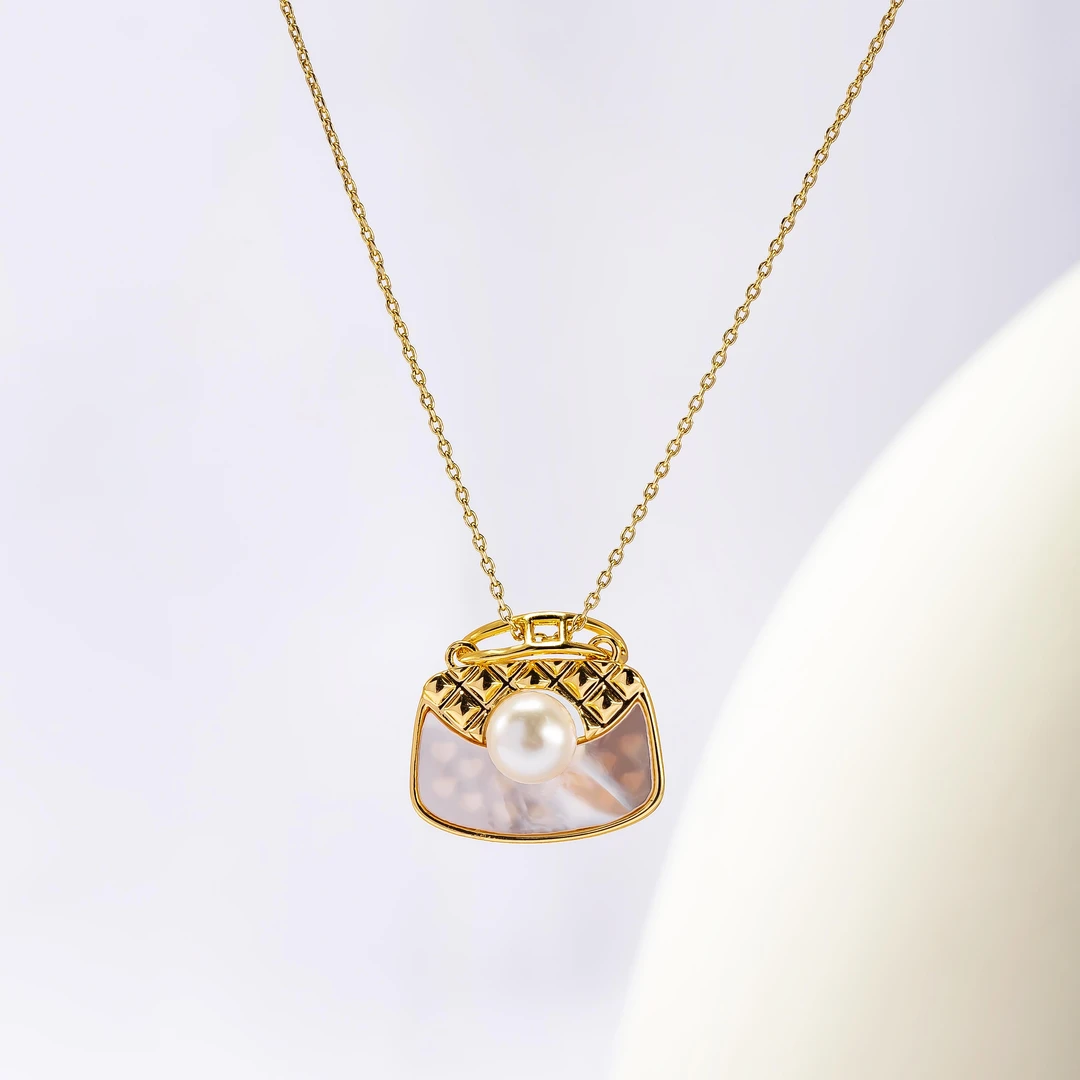 精致钱包款淡水珍珠吊坠