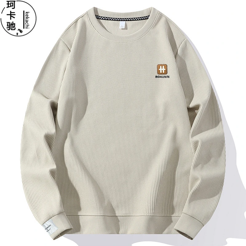 【珂卡驰】男士宽松圆领卫衣2025秋季新款男装青年时尚休闲简约潮流