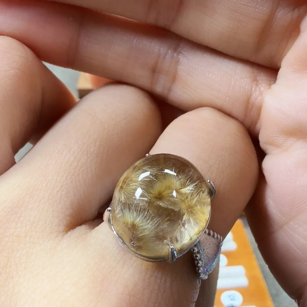 C****银S925镶嵌戒指水晶